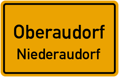 Ortsschild Oberaudorf Niederaudorf