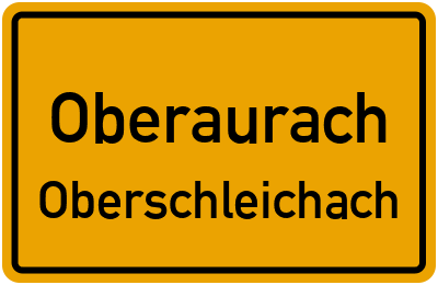 Straßenverzeichnis Oberaurach Oberschleichach