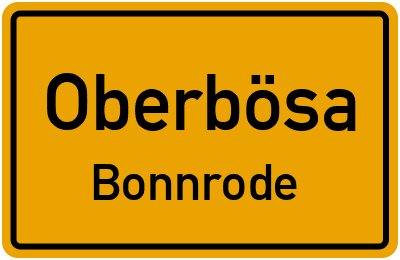 Straßenverzeichnis Oberbösa Bonnrode