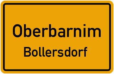 Straßenverzeichnis Oberbarnim Bollersdorf