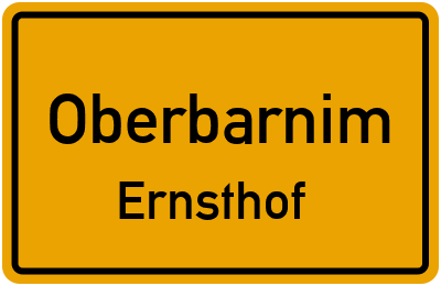 Straßenverzeichnis Oberbarnim Ernsthof