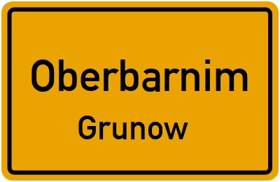 Straßenverzeichnis Oberbarnim Grunow