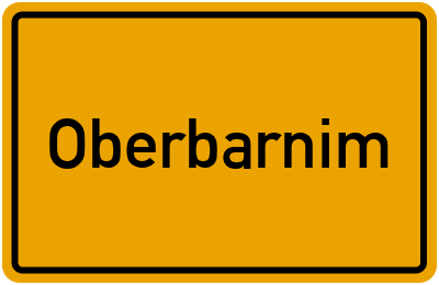 Ortsschild von Gemeinde Oberbarnim in Brandenburg