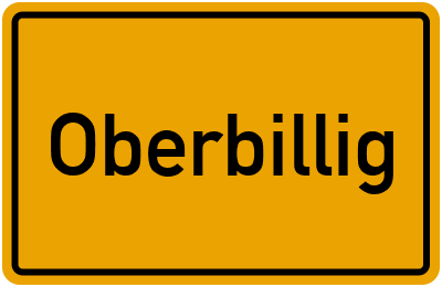 Ortsschild von Gemeinde Oberbillig in Rheinland-Pfalz