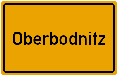 Ortsschild von Gemeinde Oberbodnitz in Thüringen