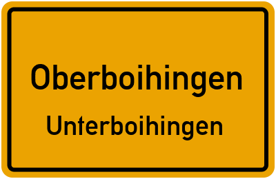 Straßenverzeichnis Oberboihingen Unterboihingen