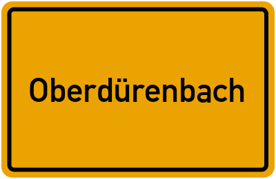 Ortsschild von Gemeinde Oberdürenbach in Rheinland-Pfalz