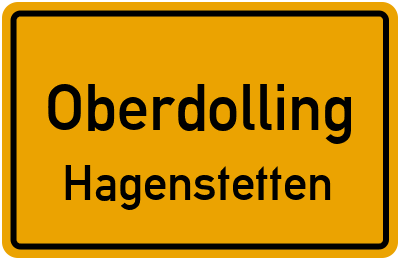 Ortsschild Oberdolling Hagenstetten