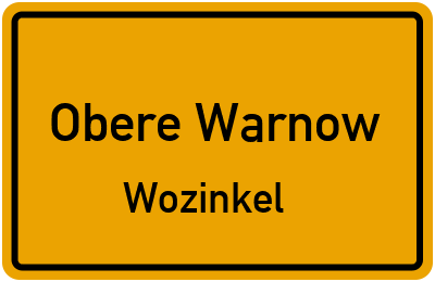 Straßenverzeichnis Obere Warnow Wozinkel