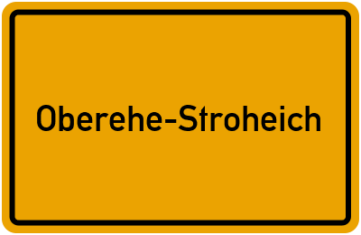 Ortsschild von Oberehe-Stroheich in Rheinland-Pfalz