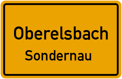 Ortsschild Oberelsbach Sondernau
