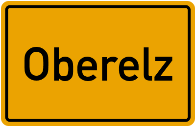 Ortsschild von Gemeinde Oberelz in Rheinland-Pfalz