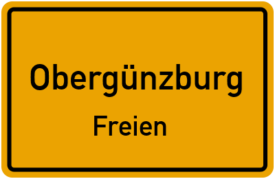 Straßenverzeichnis Obergünzburg Freien