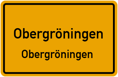 Straßenverzeichnis Obergröningen Obergröningen