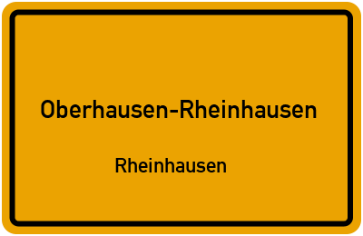 Ortsschild Oberhausen-Rheinhausen Rheinhausen