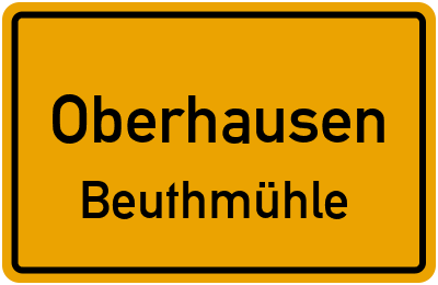 Straßenverzeichnis Oberhausen Beuthmühle