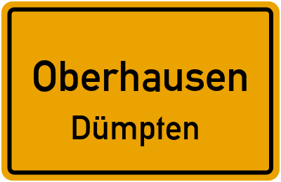 Straßenverzeichnis Oberhausen Dümpten