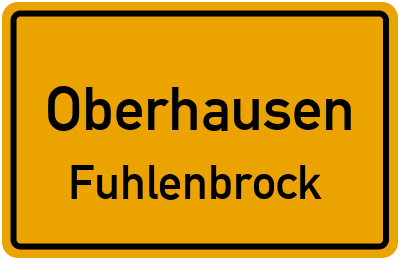 Straßenverzeichnis Oberhausen Fuhlenbrock