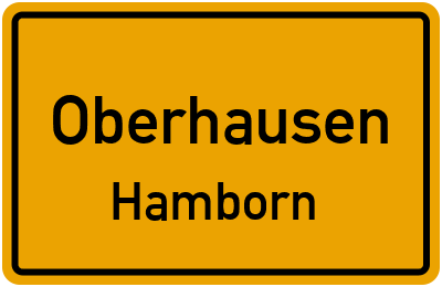 Straßenverzeichnis Oberhausen Hamborn