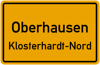 Straßenverzeichnis Oberhausen Klosterhardt-Nord