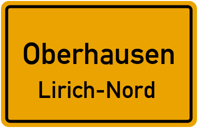 Ortsschild Oberhausen Lirich-Nord