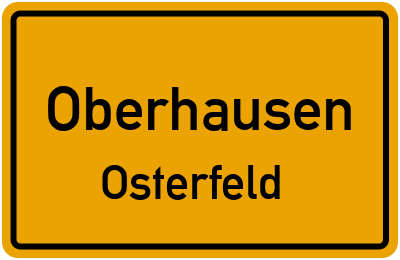 Straßenverzeichnis Oberhausen Osterfeld