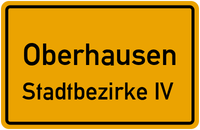 Straßenverzeichnis Oberhausen Stadtbezirke IV