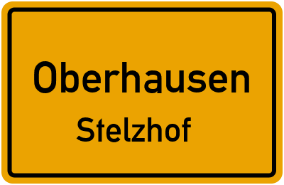 Ortsschild Oberhausen Stelzhof
