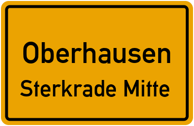 Straßenverzeichnis Oberhausen Sterkrade Mitte