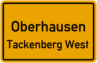 Straßenverzeichnis Oberhausen Tackenberg West