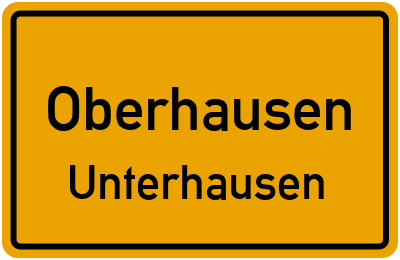 Straßenverzeichnis Oberhausen Unterhausen