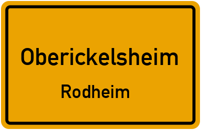 Straßenverzeichnis Oberickelsheim Rodheim