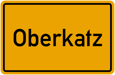 Ortsschild von Gemeinde Oberkatz in Thüringen