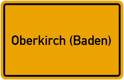 Ortsschild von Stadt Oberkirch (Baden) in Baden-Württemberg