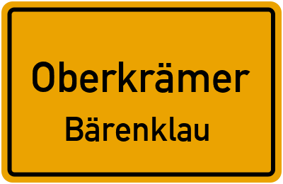 Straßenverzeichnis Oberkrämer Bärenklau
