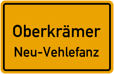 Straßenverzeichnis Oberkrämer Neu-Vehlefanz