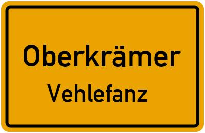 Straßenverzeichnis Oberkrämer Vehlefanz