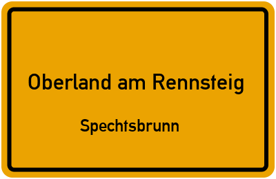 Straßenverzeichnis Oberland am Rennsteig Spechtsbrunn