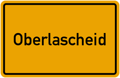 Ortsschild von Gemeinde Oberlascheid in Rheinland-Pfalz