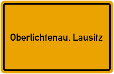 Ortsschild von Gemeinde Oberlichtenau, Lausitz in Sachsen