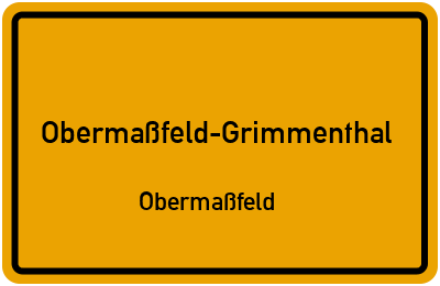 Straßenverzeichnis Obermaßfeld-Grimmenthal Obermaßfeld