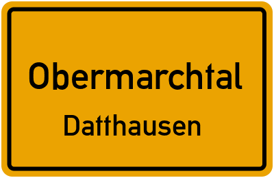 Straßenverzeichnis Obermarchtal Datthausen