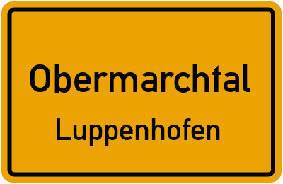Straßenverzeichnis Obermarchtal Luppenhofen