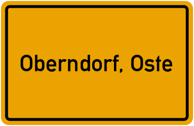 Ortsschild von Gemeinde Oberndorf, Oste in Niedersachsen