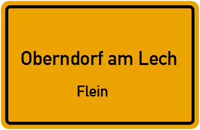 Straßenverzeichnis Oberndorf am Lech Flein