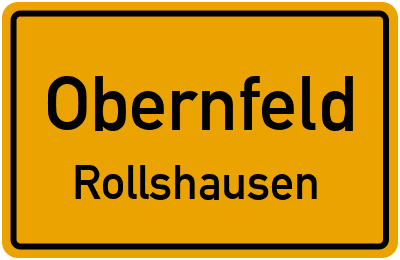 Straßenverzeichnis Obernfeld Rollshausen