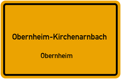Straßenverzeichnis Obernheim-Kirchenarnbach Obernheim