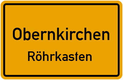 Ortsschild Obernkirchen Röhrkasten