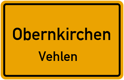 Ortsschild Obernkirchen Vehlen