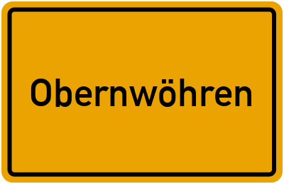 Ortsschild von Obernwöhren in Niedersachsen